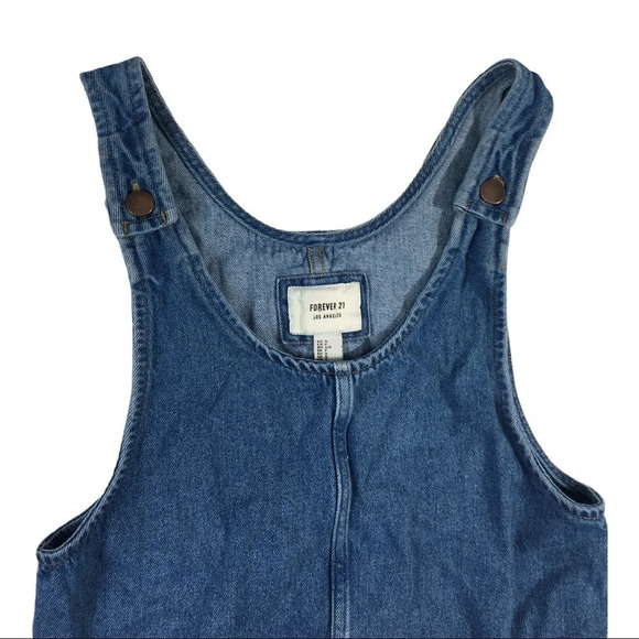 WJ411 Women’s Forever 21 VSCO Denim Overall Jean Dress S - Picture 3 of 4